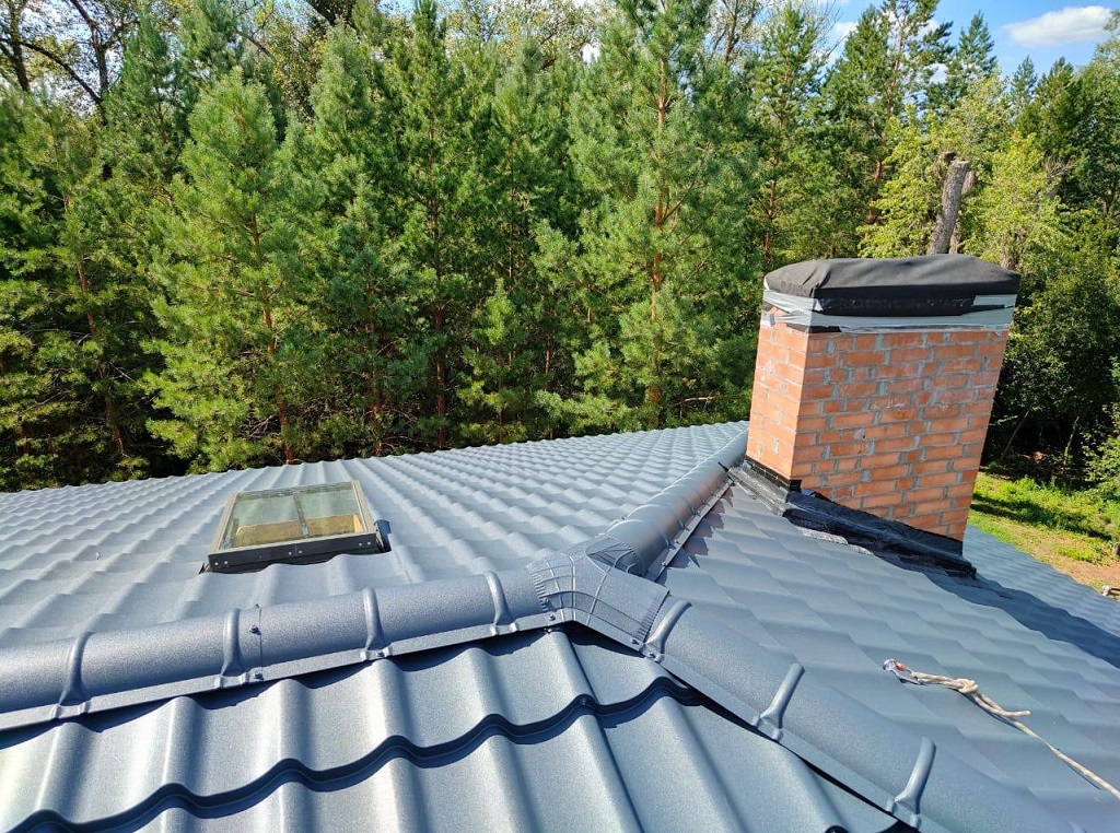 Модульная металлочерепица Стокгольм Zn180 1185х775мм Rooftop Бархат 0,5 мм Ral 7024