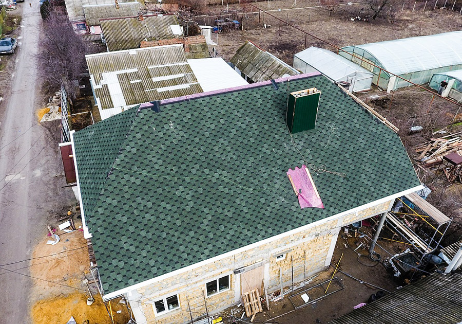 Гибкая черепица Standard Сота Зеленый