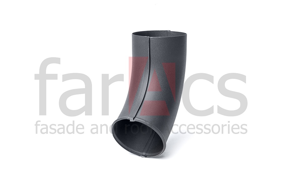 Отвод трубы 125/90 MATT Ral 7024