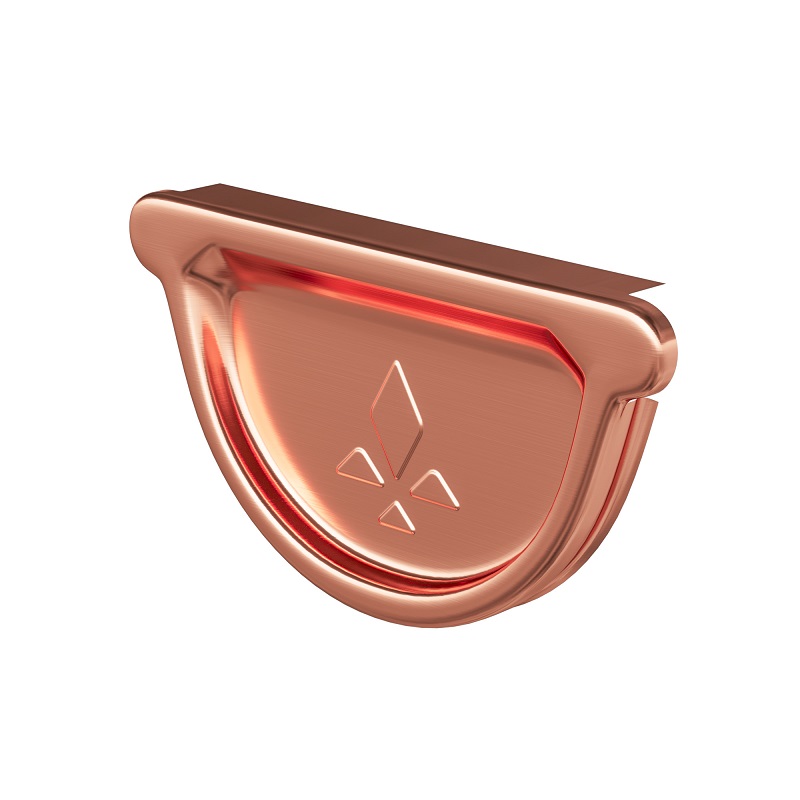 Заглушка желоба универсальная Медь 125/90