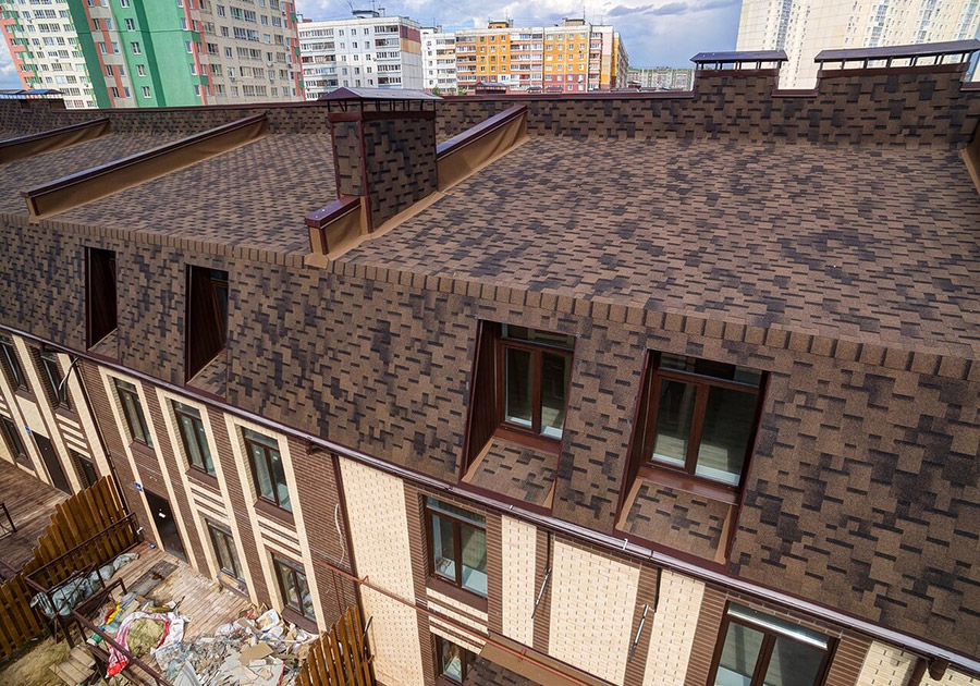 Гибкая черепица Shinglas Финская Аккорд Коричневый