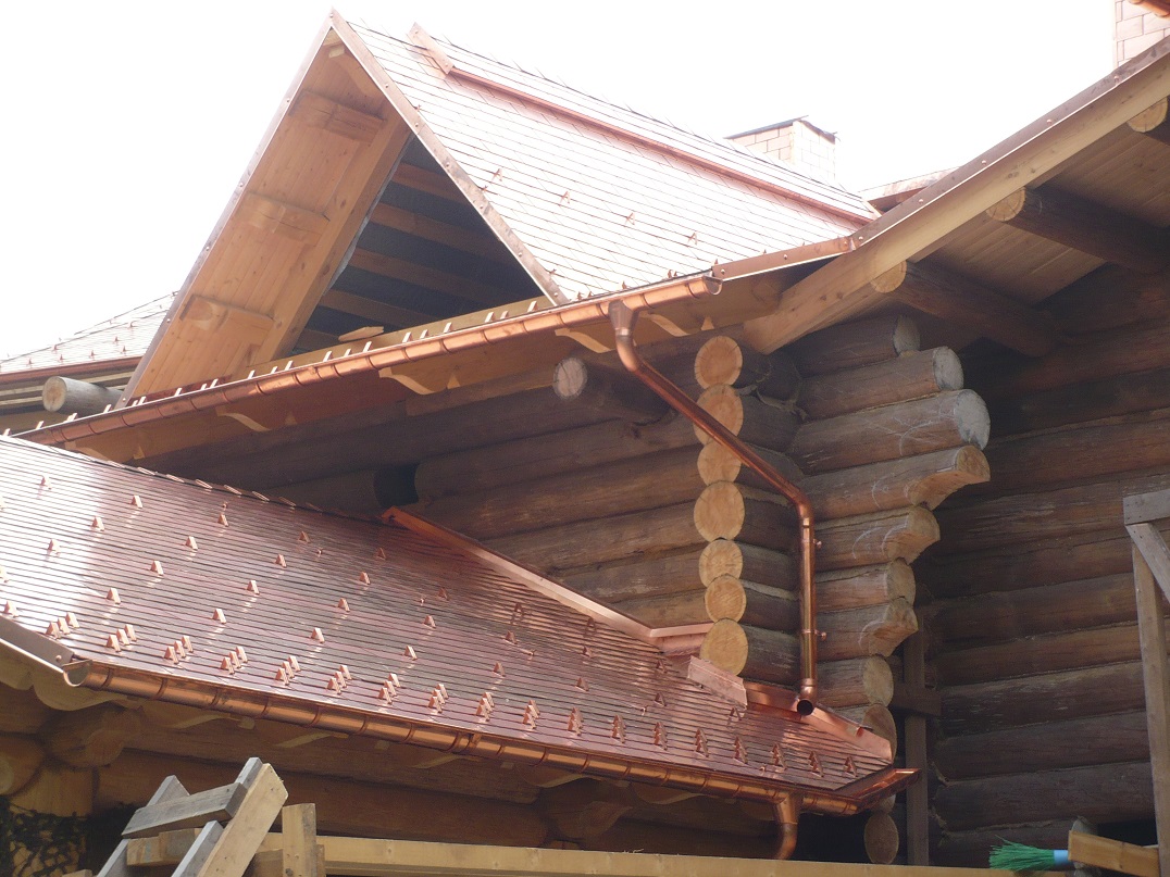 Крюк желоба короткий Медь 125/90