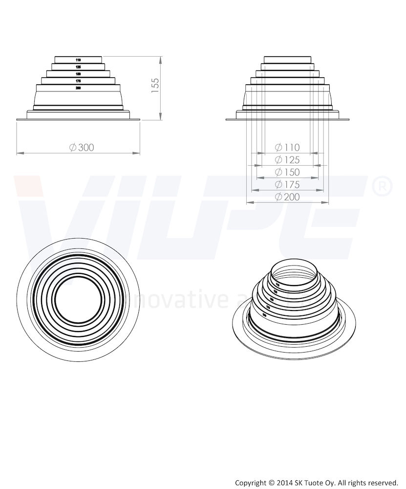 Уплотнитель ROOFSEAL №3 110-200 мм