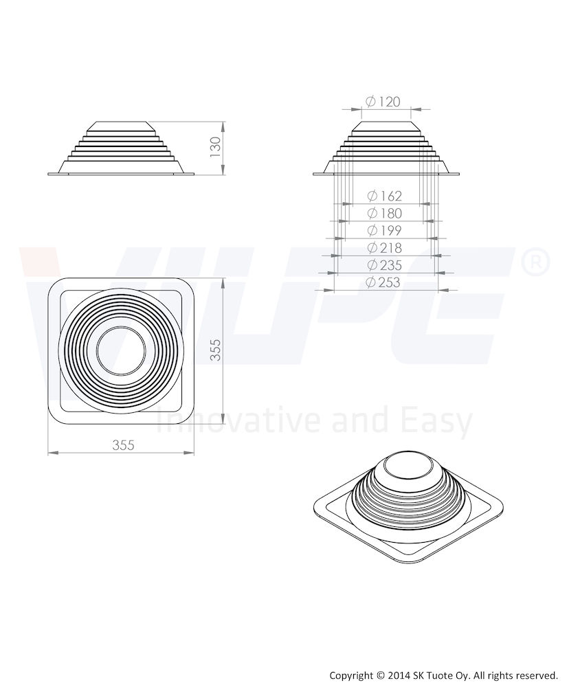 Уплотнитель ROOFSEAL №4/7 150-280 мм