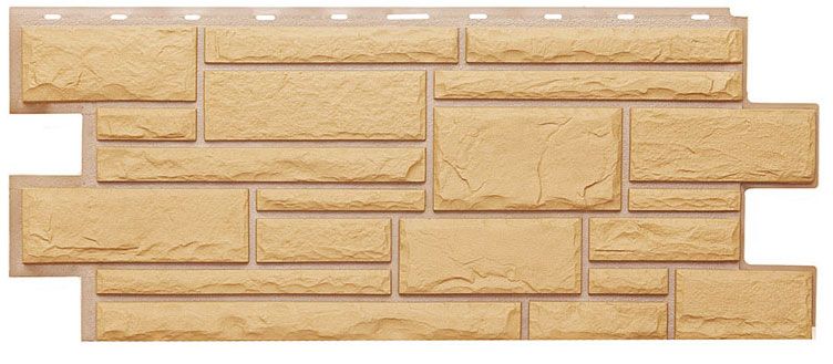 Фасадная панель Дикий камень T- SIDING Бежевый 1011