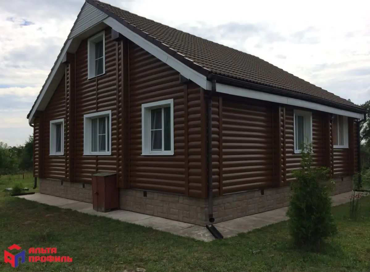 Сайдинг Blockhouse виниловый BH-02 двухпереломный