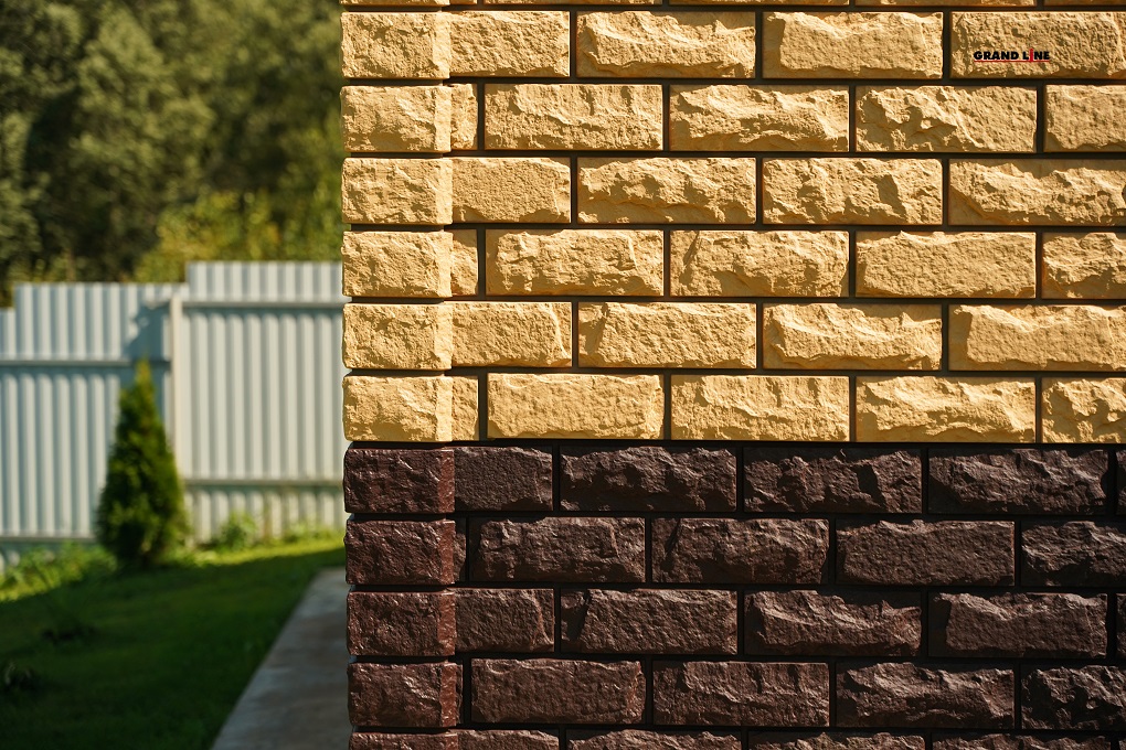 Фасадная панель Колотый камень Design
