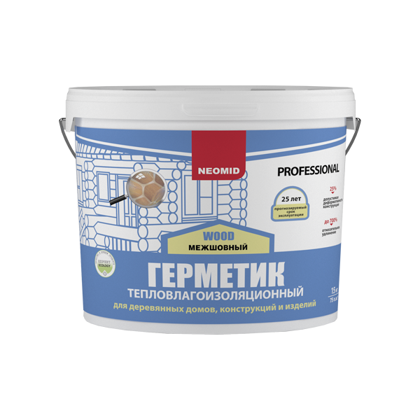 Герметик строительный Теплый дом Wood Professional 15 кг Белый