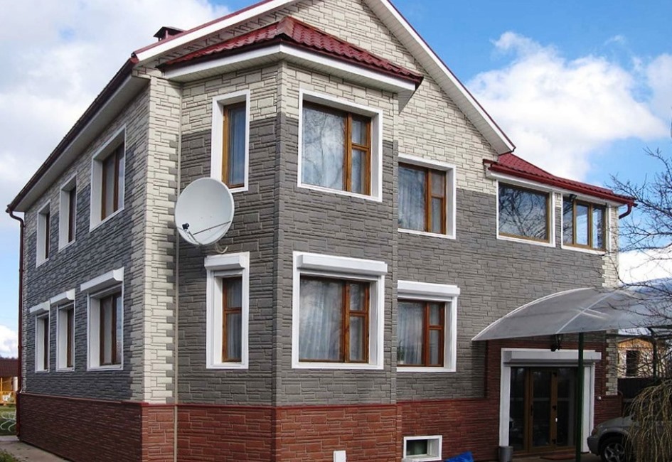 Фасадная панель Дикий камень T- SIDING Бежевый 1011
