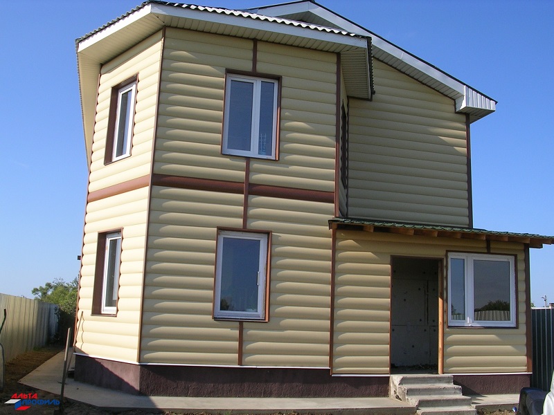 Сайдинг Blockhouse виниловый BH-02 двухпереломный